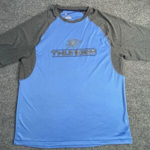 OKC Thunder NBA Blue/Gray Raglan Practice Shirt XL Official Licensed Apparel